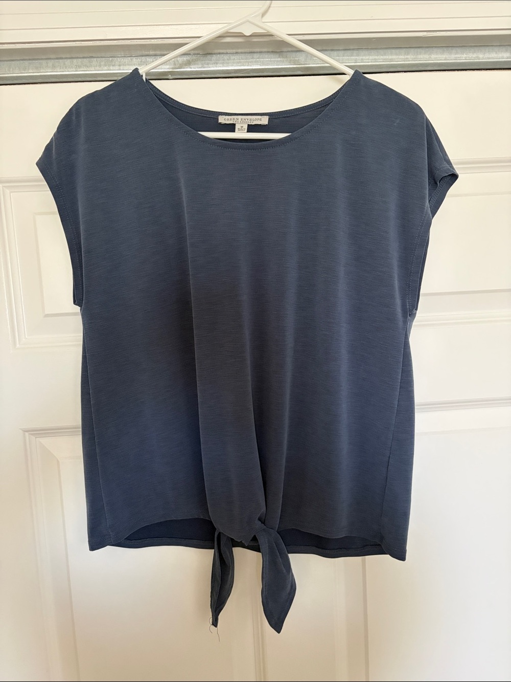 Green Envelope Slate Blue Tie- Top